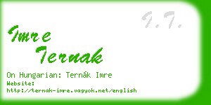 imre ternak business card