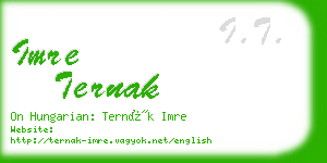 imre ternak business card